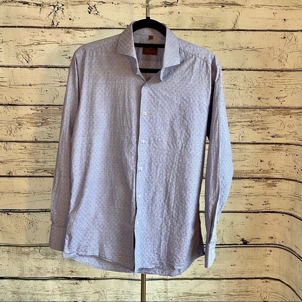 LOUIS FÉRAUD Blue Shirt Neck Shirts For Men